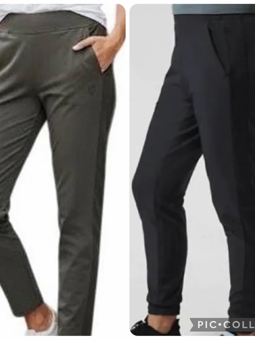 Athleta Textured Jogger Size 12 Black and Olive Green